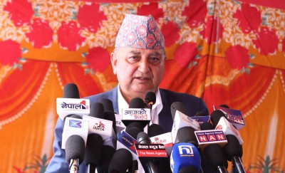  ओलीप्रति पोखरेलको कटाक्ष- जबजको टोपी लगाउनेले नै विचारमाथि हमला गरे 